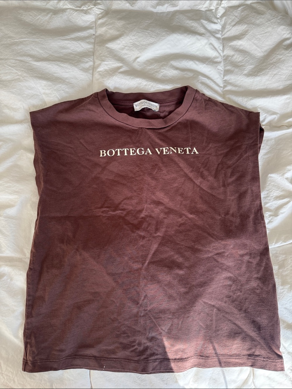 Bottega Veneta Women's brown  Logo Short Sleeve Tee